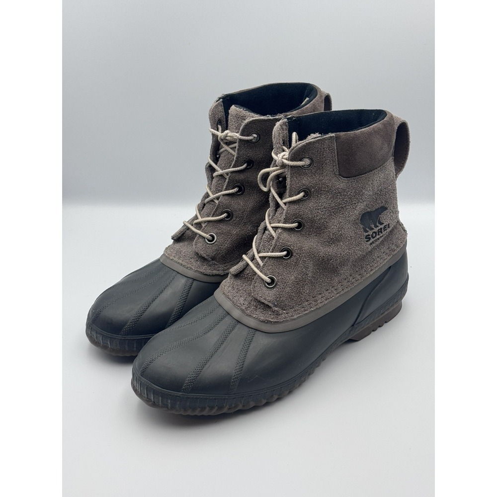 Sorel Cheyanne II Waterproof Duck Boots Men's Size 13 Taupe Brown Suede Rubber - Picture 9 of 16
